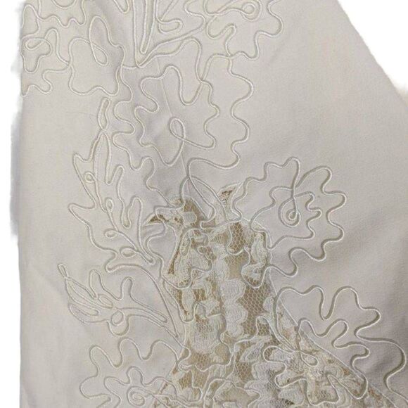Cache Mini Skirt 6 Lace Embroidered White - Picture 8 of 12